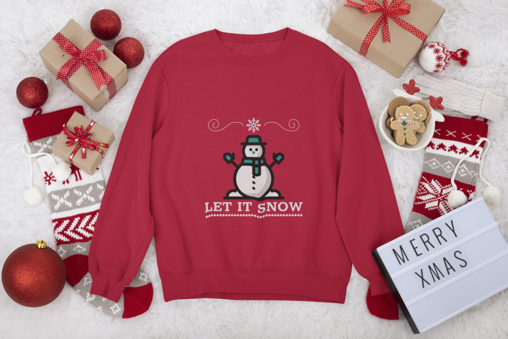 Let it snow sweatshirt for Christmas season 